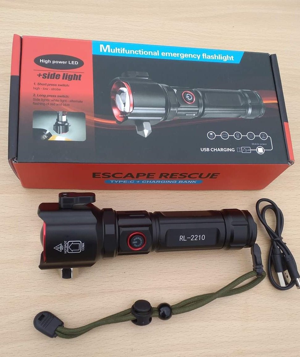 Multifunctional 5 in 1 torch 1km  range