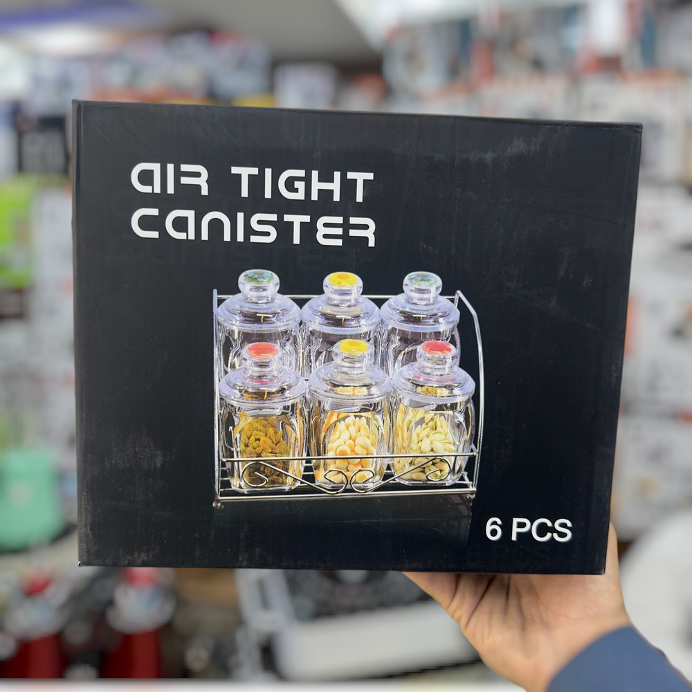 Imported 6pcs Acrylic Kitchen Spice Jar Set