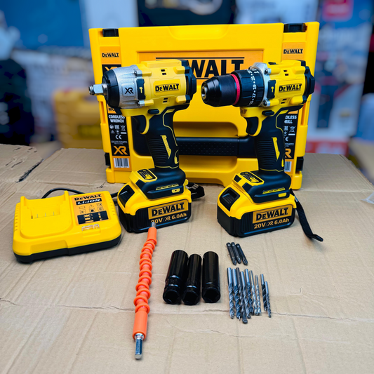 Dewalt 2 in 1 drill & impact wench with tools ( made in CZECH REPULIC )