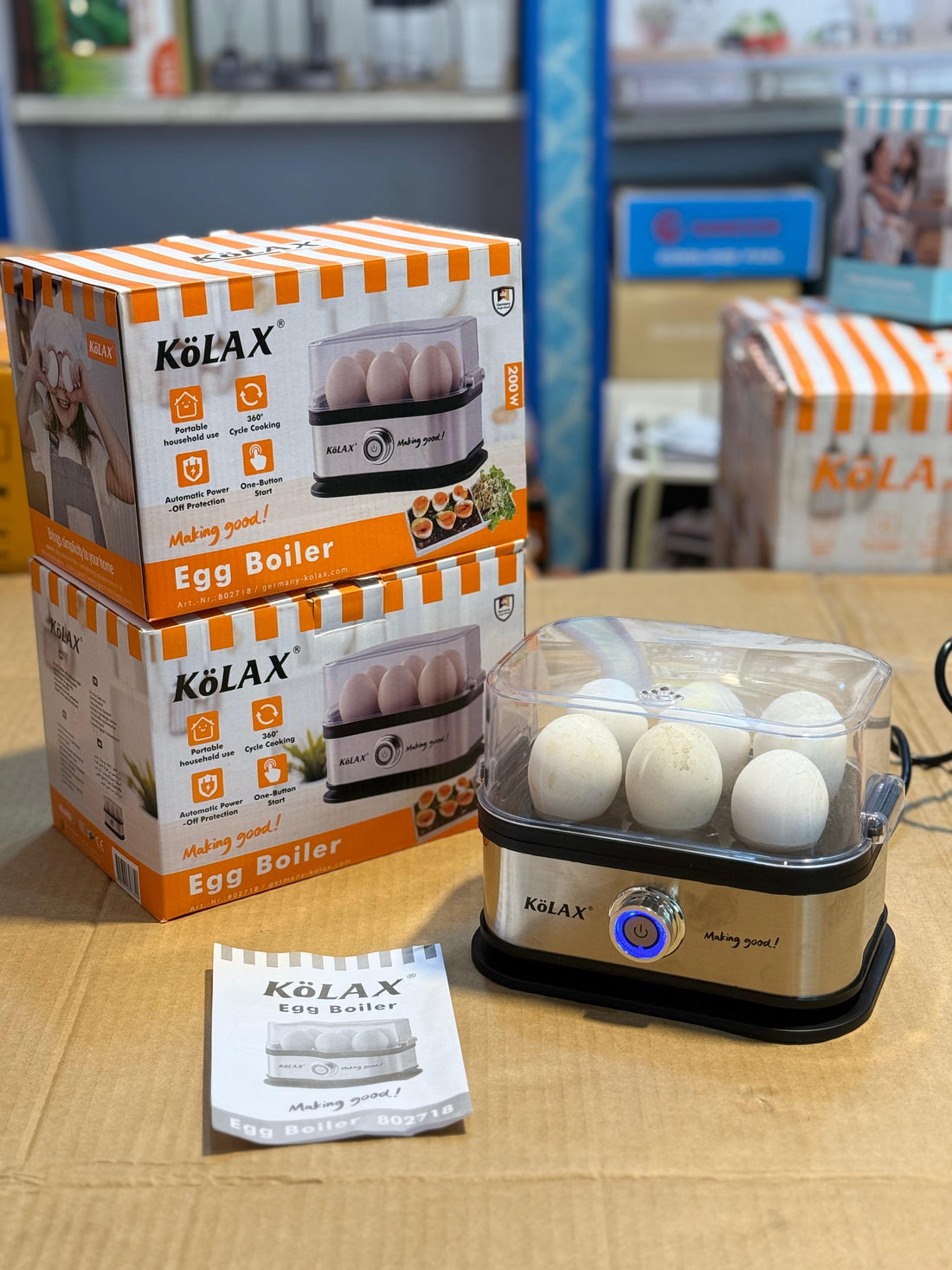 Kolax 6 Egg Boiler Fast & Easy Egg Cooking