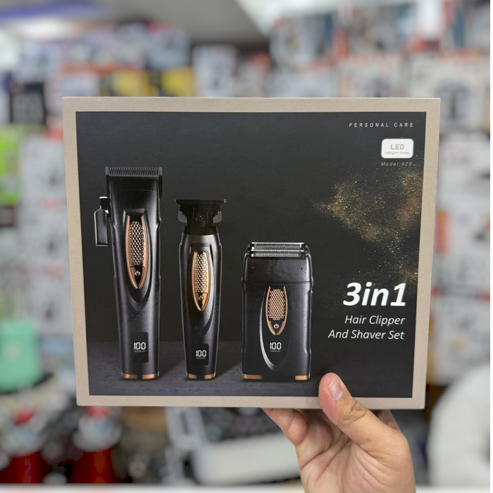 Personal Care 3 in 1 LED Trimmer & Shaver Kit 929