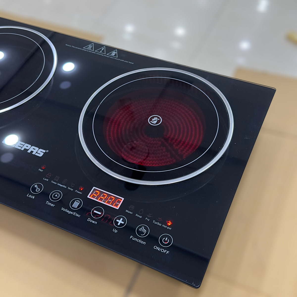 Geepas 2 in 1 Induction & Infrared cooker  Double Burner Hot Plate 6130
