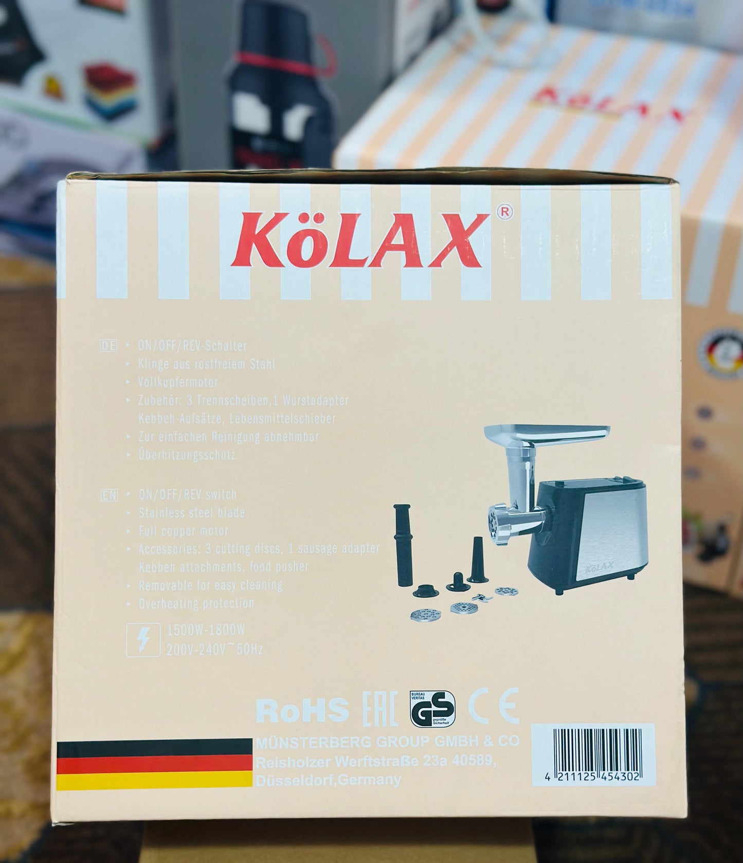 Kolax Meat Grinder 1800W