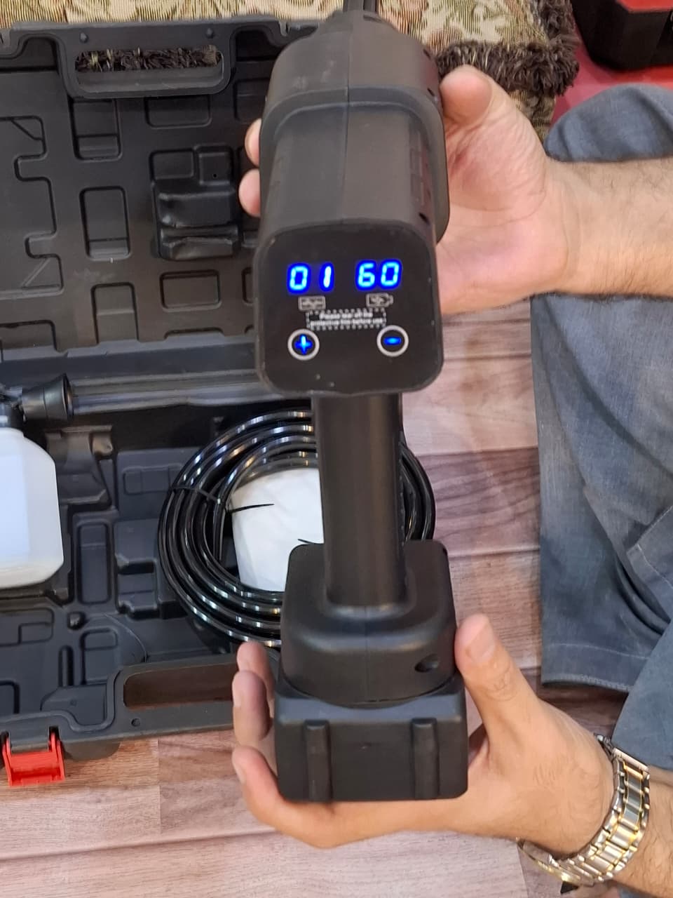 MDHL touch solar & car  pressure washer 48v battery