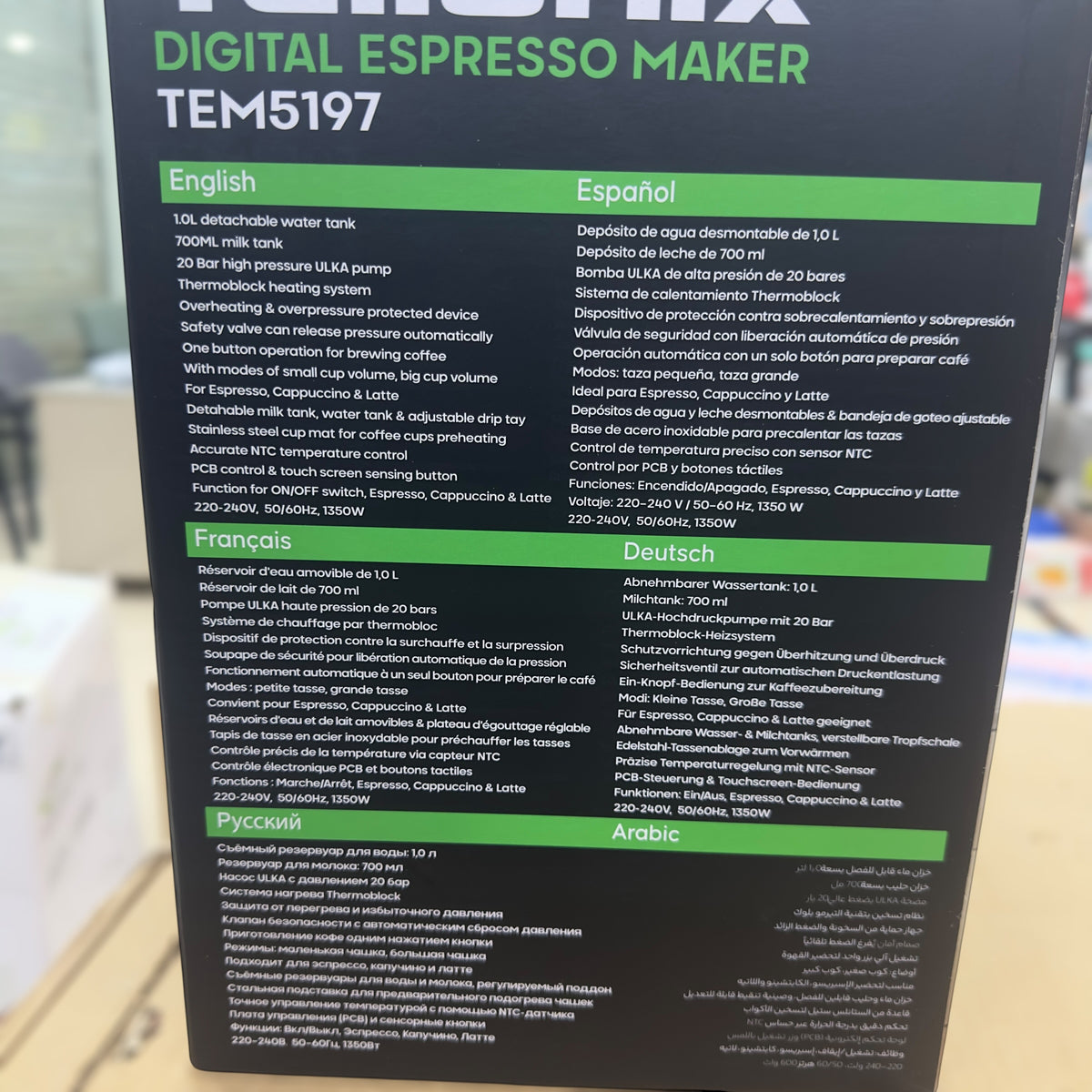 Telionix Digital Espresso,Latte & Cappuccino Maker