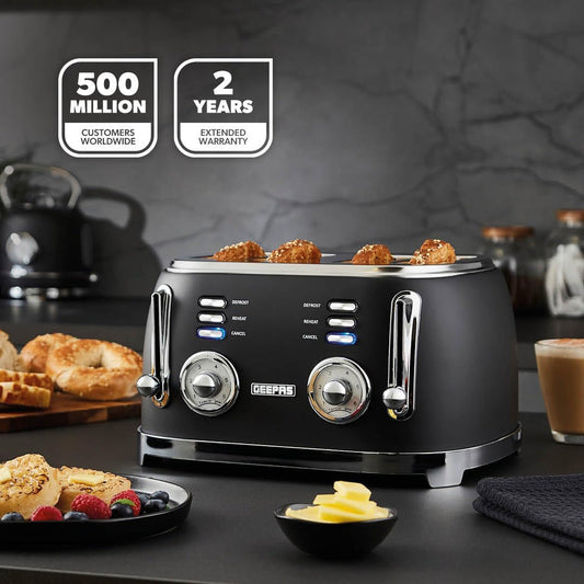 Geepas 4-Slice Toaster GBT36564 ( 2 year warranty)