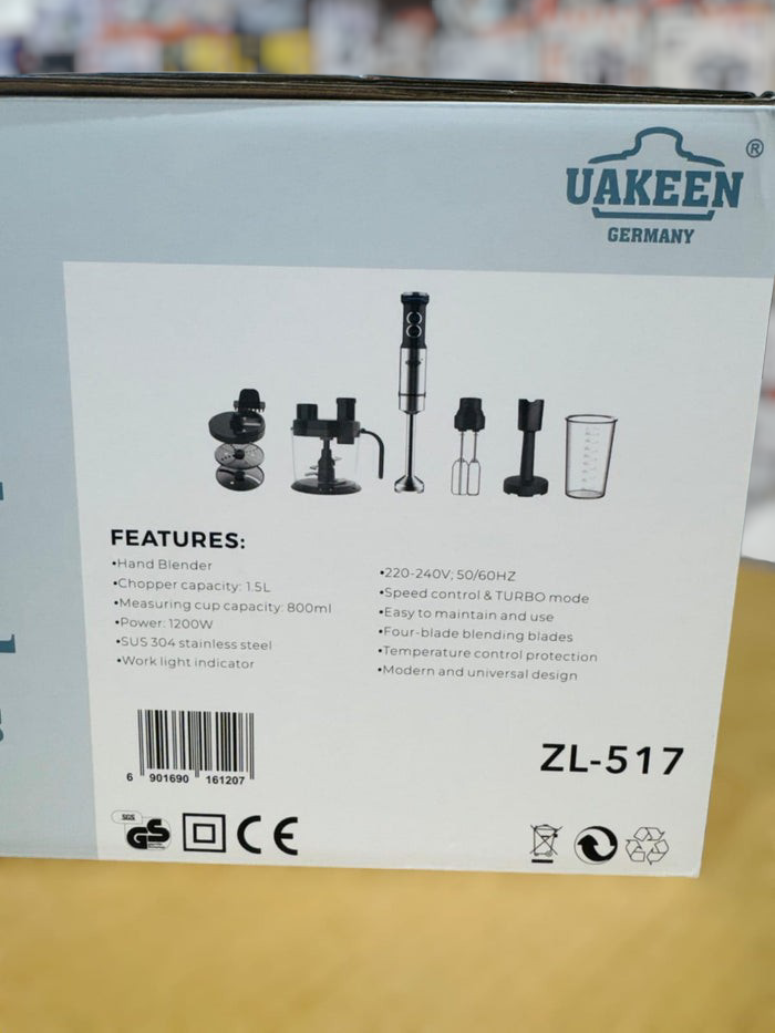 Uakeen 8-in-1 Hand Blender Set ZL-517