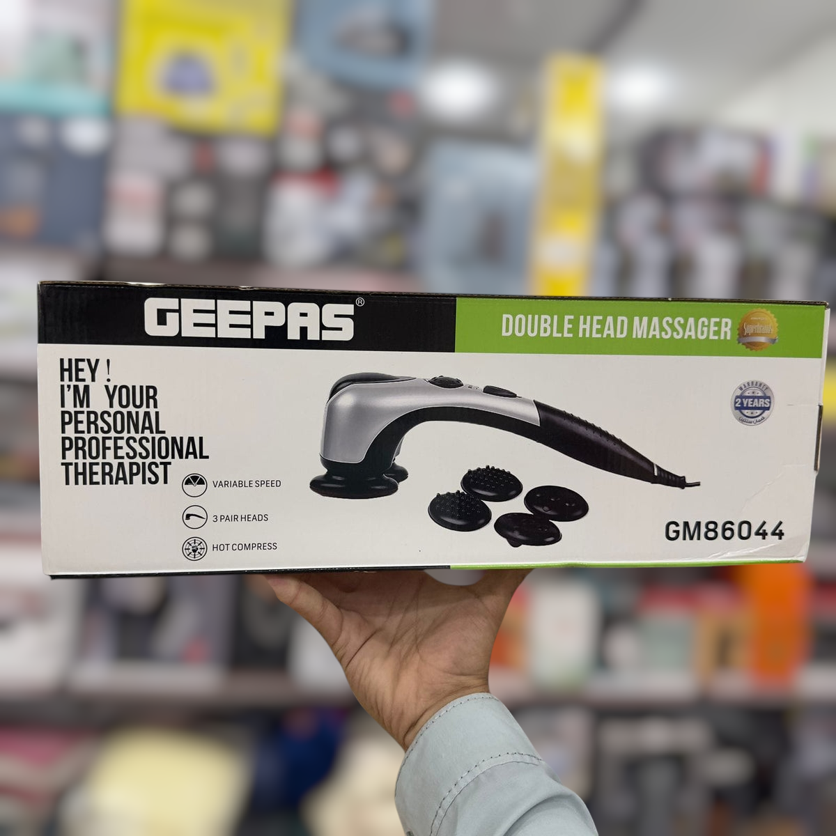 Geepas Double Head Massager 86044