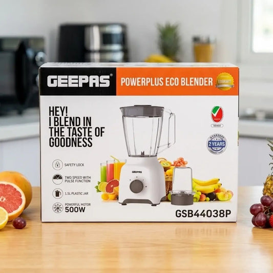 Geepas Powerplus ECO Blender 44038 Il Original
Product + 2- Year Local Warranty